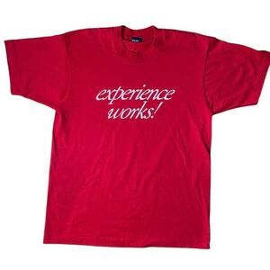 90s red tee shirt experience